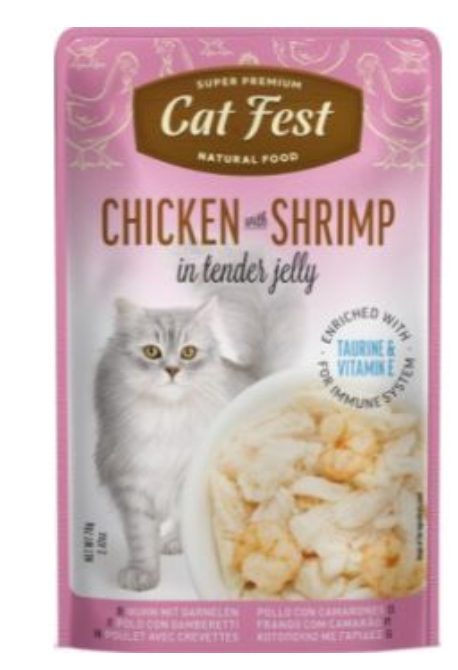 Cat Fest Chicken With Shrimp In Tender Jelly
