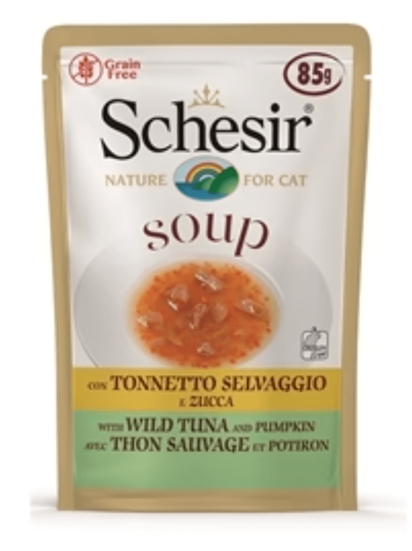 Schesir Cat Wet Soup-With Wild Tuna and Pumpkin