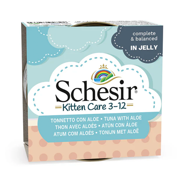 Schesir Kitten Care - Can In Jelly 3-12 Tuna with Aloe Wet Food