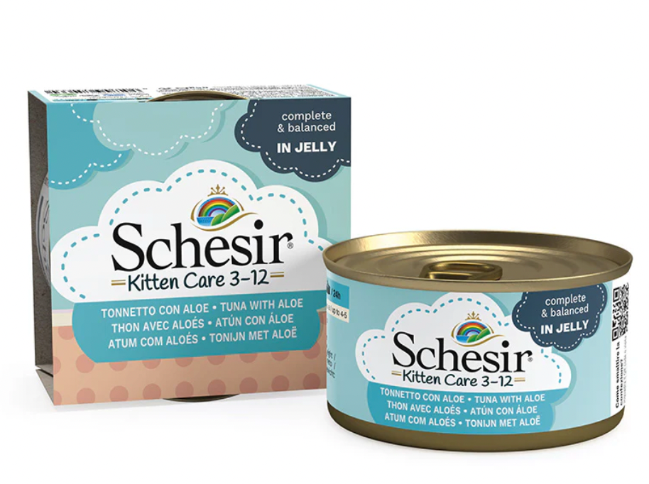 Schesir Kitten Care - Can In Jelly 3-12 Tuna with Aloe Wet Food