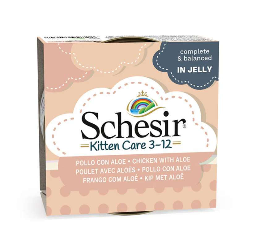 Schesir Kitten Care - Can In Jelly 3-12 Chicken with Aloe Wet Food