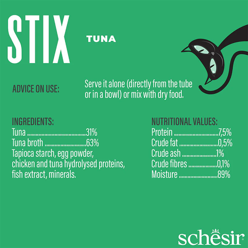 Schesir Stix Treat Tuna In Cream Cat Treats