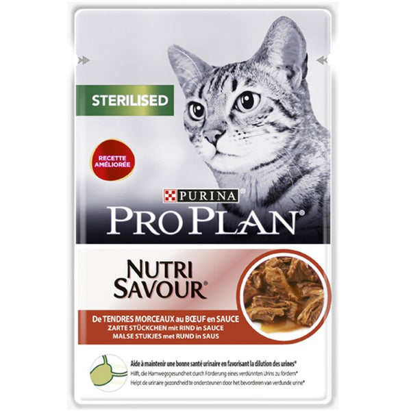 PURINA Pro Plan Nutri Savour Sterilised Beef Wet Cat Food