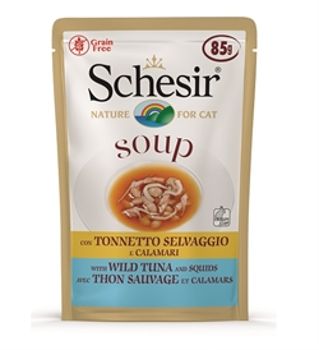 Schesir Wild Tuna & Squids Soup Wet Cat Food