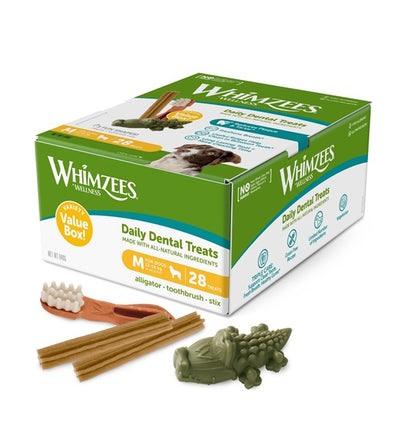 Whimzees Variety Dental Chews for Medium Dogs Value Box
