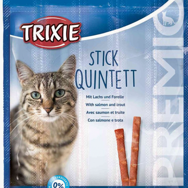 Trixie Premio Stick Quintett Salmon & Trout Cat Treats