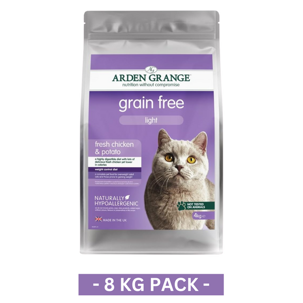Arden Grange Grain Free Adult Light Fresh Chicken & Potato Dry Cat Food