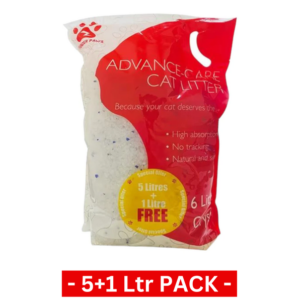 Thunder Paws Advance Care Crystal Cat Litter 5+1 Litre FREE