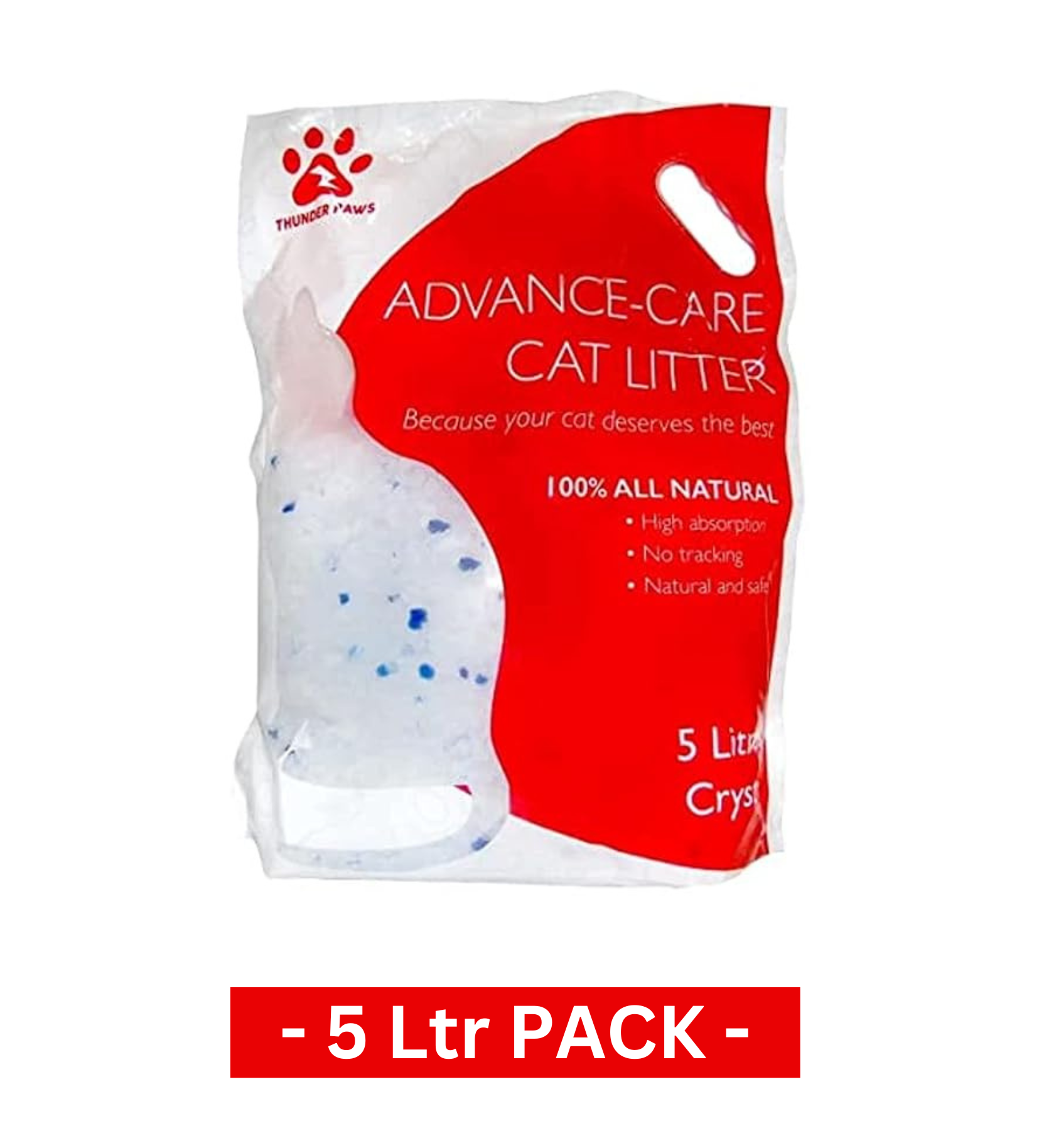 Thunder Paws Advance Care Crystal Cat Litter - 5L