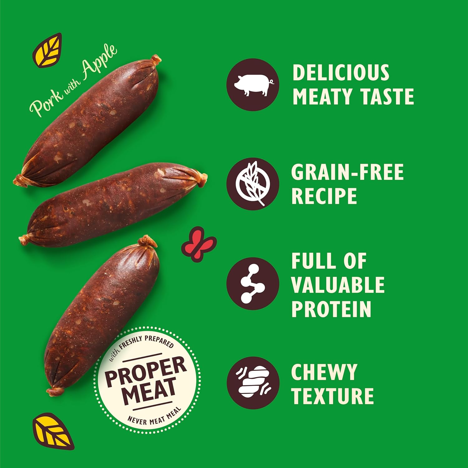 Lily's Kitchen Cracking Pork & Apple Sausages Dog Treat