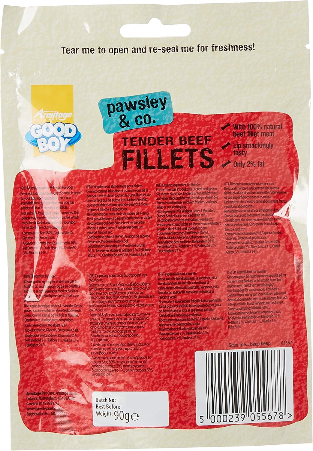 Armitage Good Boy Tender Beef Fillets Dog Treats