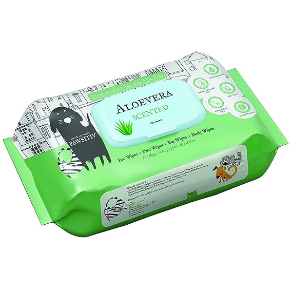 Pawsitiv Pet Wipes Scented for Dogs & Cats