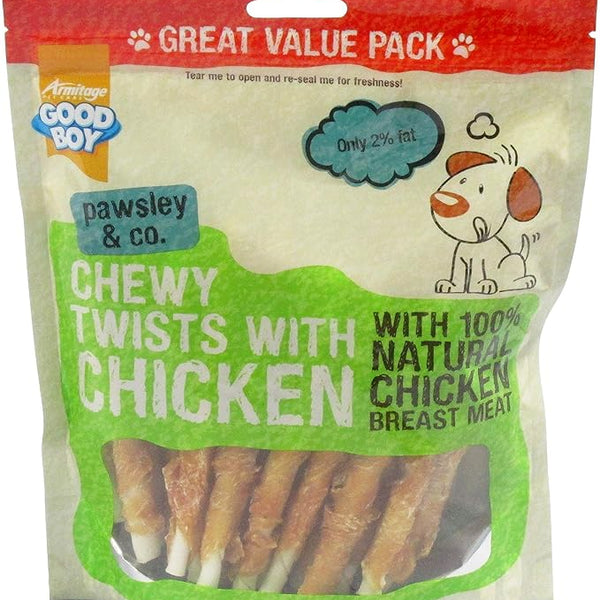 Armitage Good Boy Chewy Chicken Twists Dog Treats