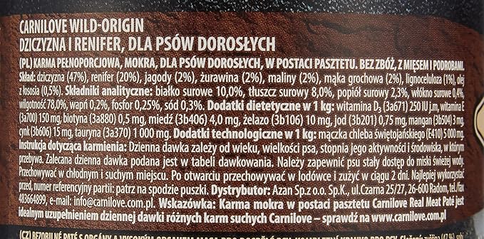 Carnilove Venison & Reindeer for Adult Dog Wet Food