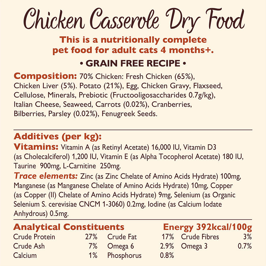 Lily's Kitchen Chicken Casserole Dry Food for Cats