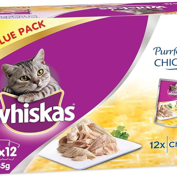 Whiskas Purrfectly Chicken Wet Kitten Food 10+2 FREE