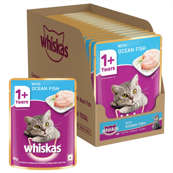 Whiskas Ocean Fish Wet Cat Food 10+2 FREE