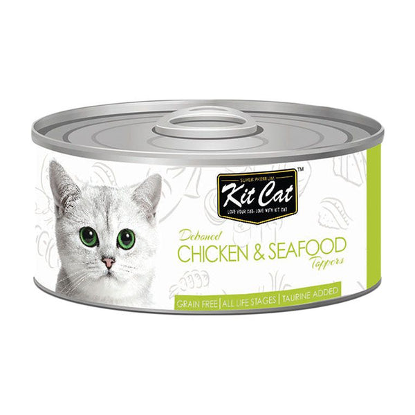 Kit Cat Grain Free Chicken & Sea Food Topper Wet Cat Food