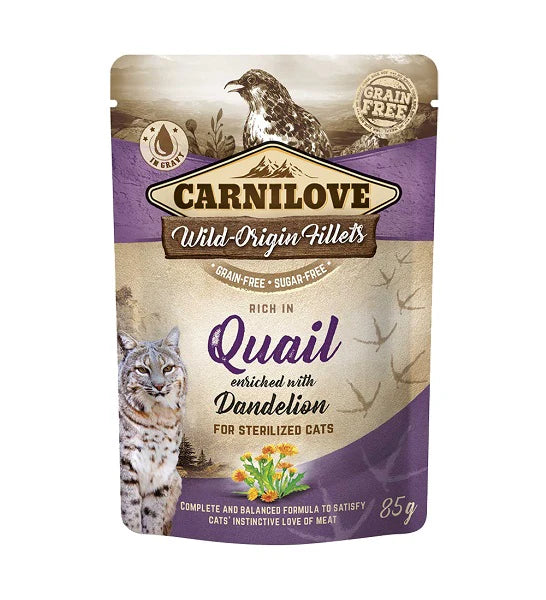 Carnilove Quail with Dandelion for Sterilized Cats Wet Food