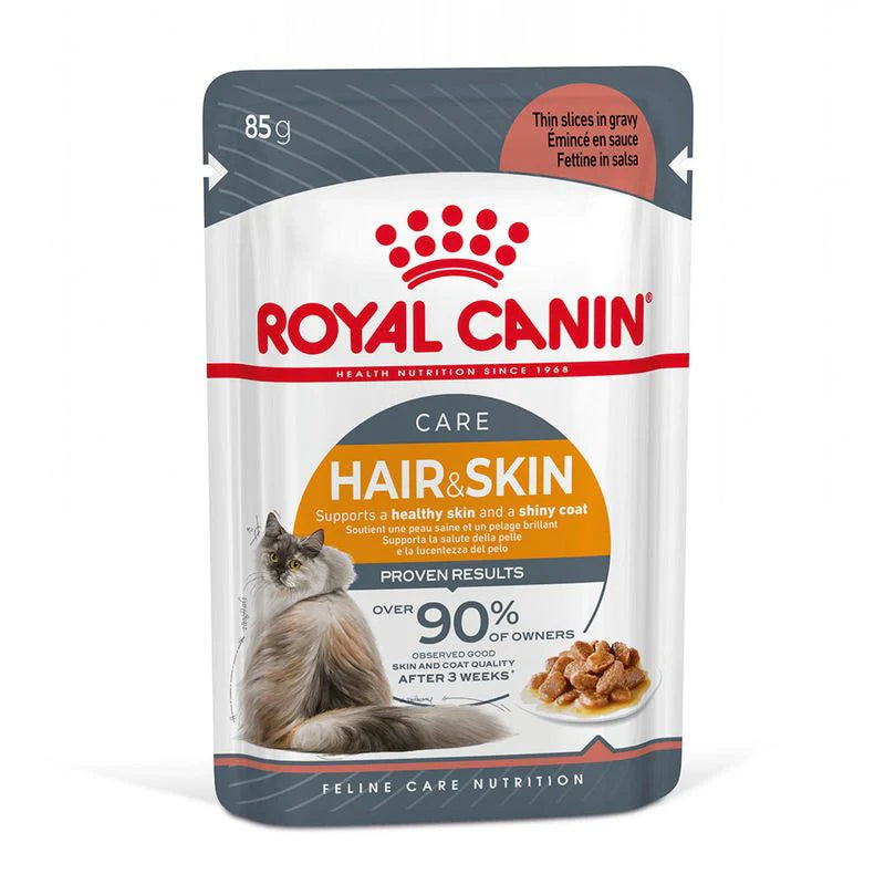 Royal Canin Hair & Skin Adult Wet Cat Food in jelly