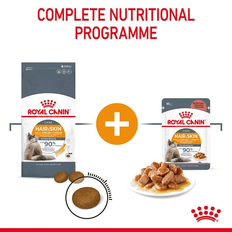 Royal Canin Hair & Skin Adult Wet Cat Food in jelly