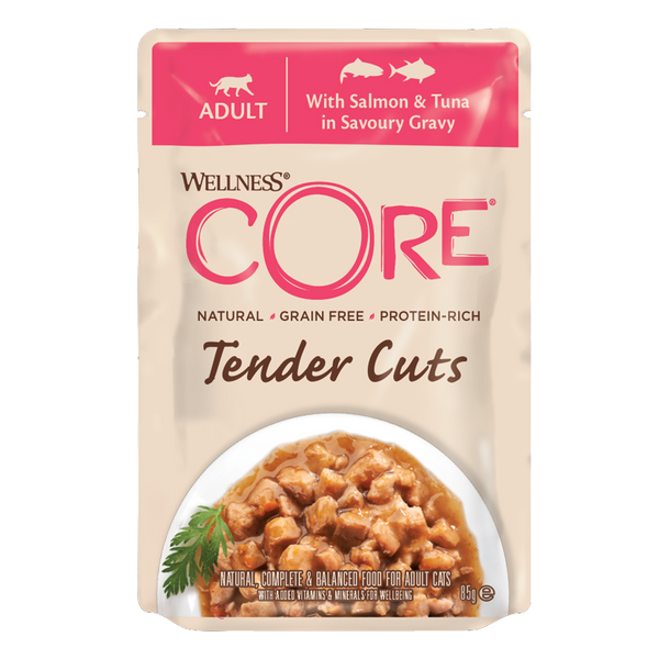 Wellness Core Tender Cuts with Salmon and Tuna in Gravy Cat Wet Food