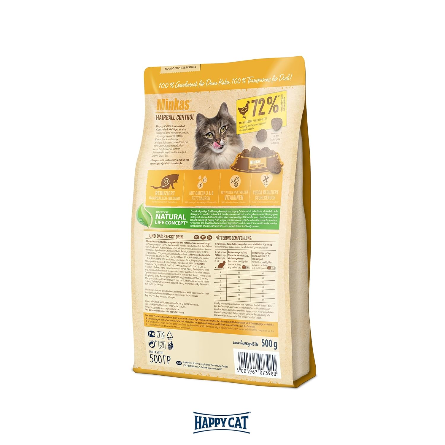 Happy Cat Minkas Hairball Control Dry Cat Food