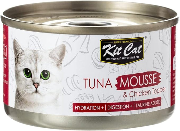 Kit Cat Tuna Mousse with Chicken Toppers Wet Cat Food