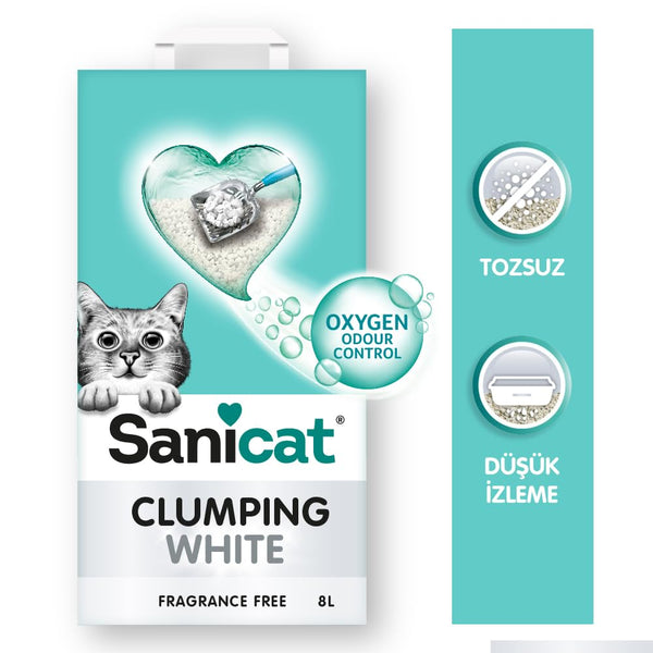 Sanicat Clumping White Unscented Cat Litter
