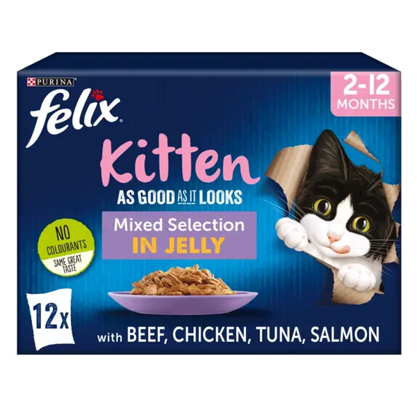 PURINA Felix Kitten as Good as it Looks Mixed Selection in Jelly Pouch Wet Food Pack