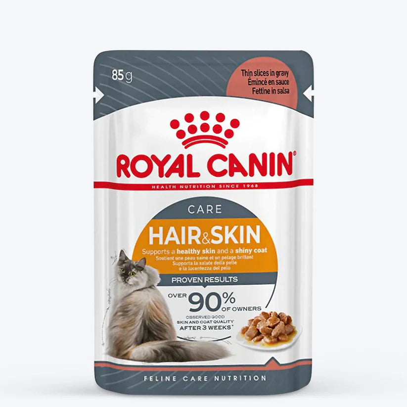Royal Canin Feline Care Nutrition Hair & Skin in Gravy Adult Wet Cat Food