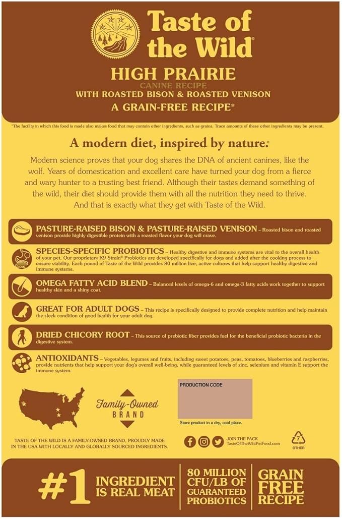 Taste of the Wild High Prairie Adult Canine Formula Dry Dog Food