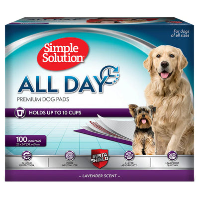 Simple Solution All Day Premium Dog Pads Lavender Scent 100pcs