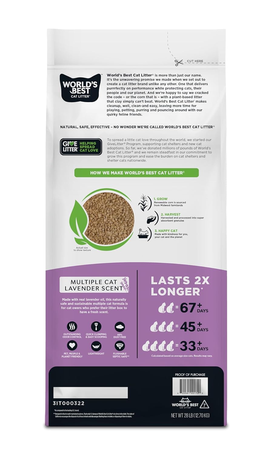 World's Best Cat Litter Multiple Cat Litter -12.7Kg