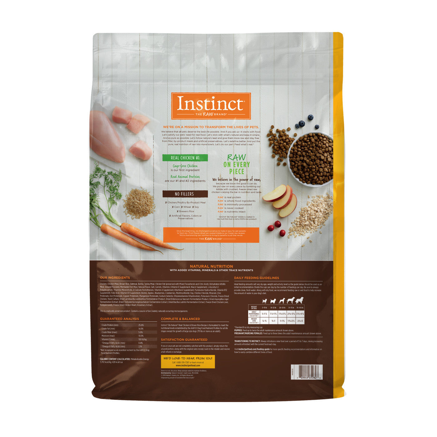 Instinct Be Natural Kibble Chicken & Brown Rice Dry Dog Food