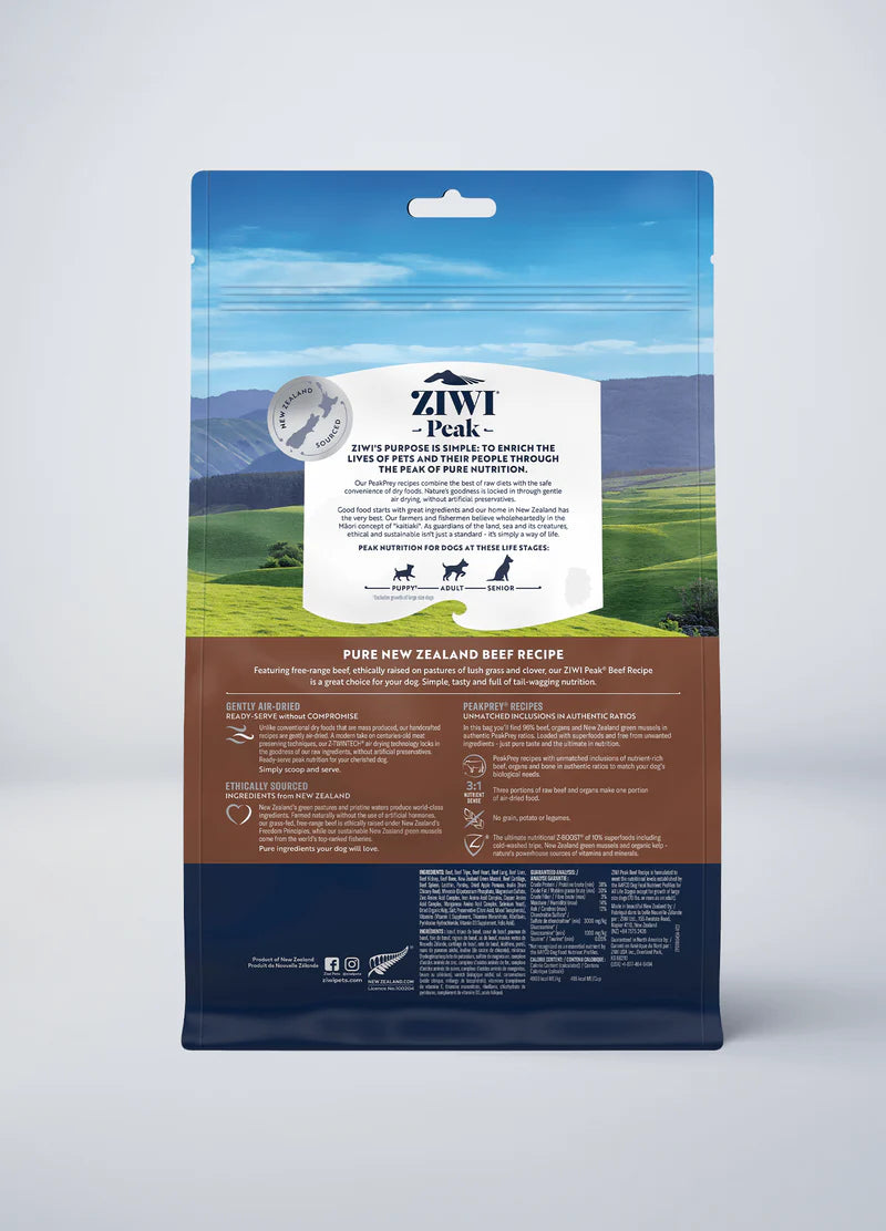 ZIWI Peak Air Dried Beef Dry Dog Food