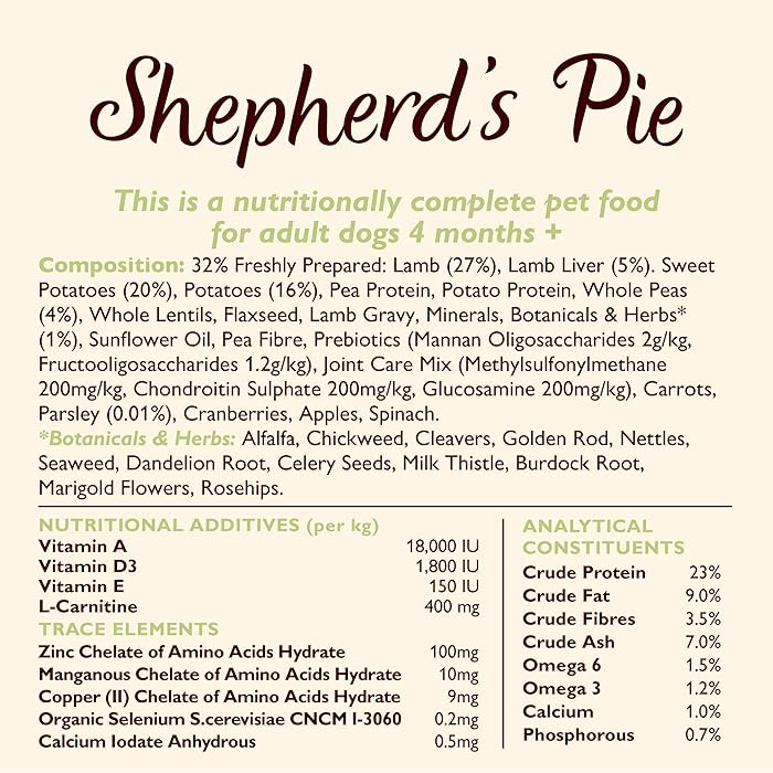 Lily's Kitchen Shepherd's Pie Lamb Grain Free Adult Dry Dog Food