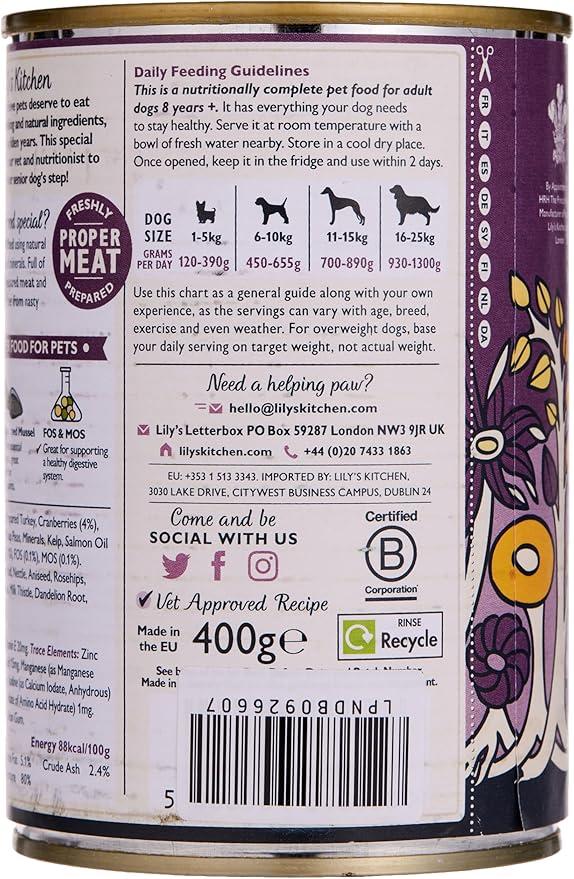 Lily's Kitchen Senior Dog Recipe Wet Food