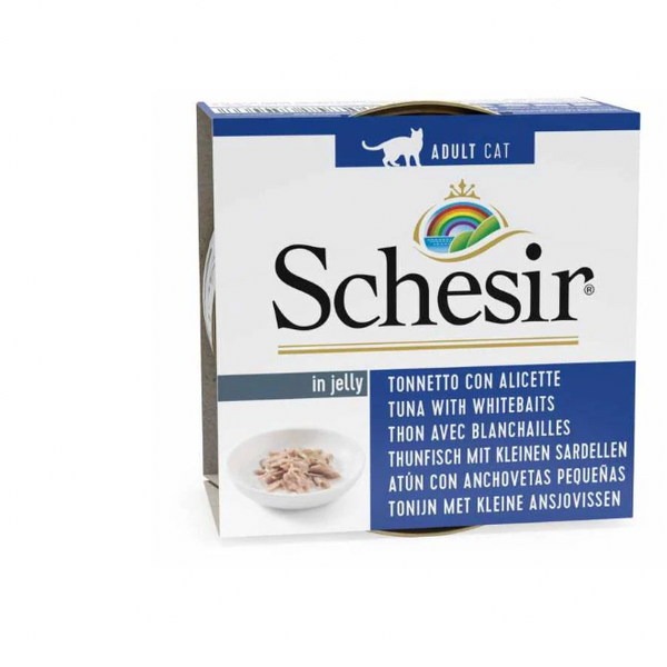 Schesir Jelly Tuna with Whitebaits Cat Wet Food