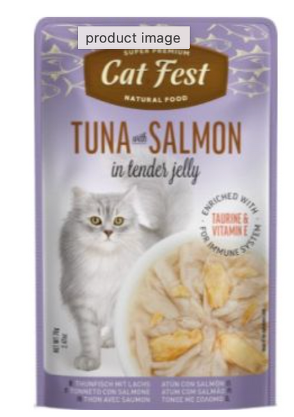 Cat Fest Tuna With Salmon In Tender Jelly