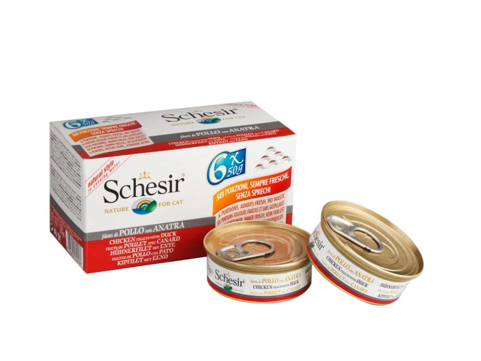 Schesir Chicken Fillet with Duck Adult Wet Cat Food