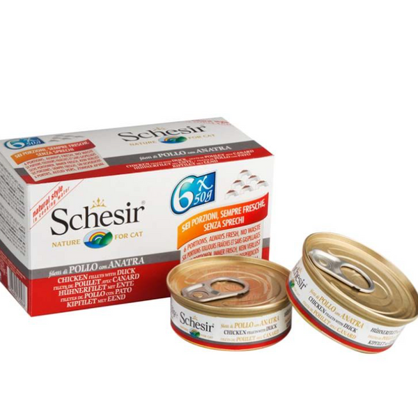 Schesir Chicken Fillet with Duck Adult Wet Cat Food