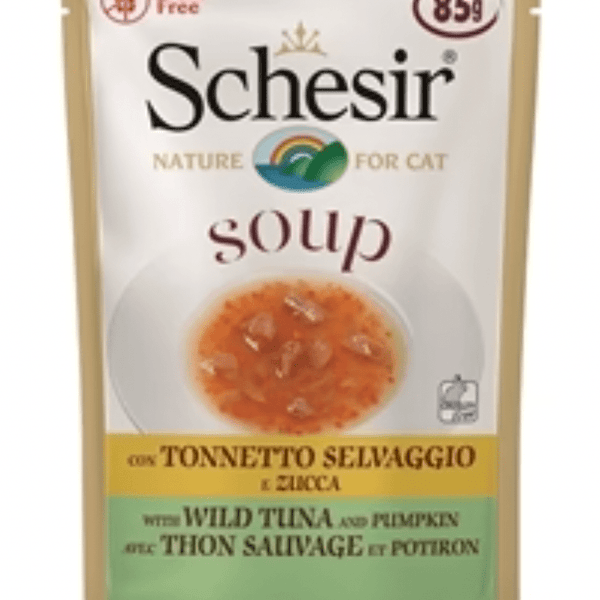 Schesir Cat Wet Soup-With Wild Tuna and Pumpkin
