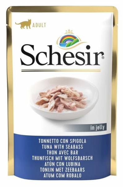 Schesir Cat Pouch Jelly Tuna with Seabass
