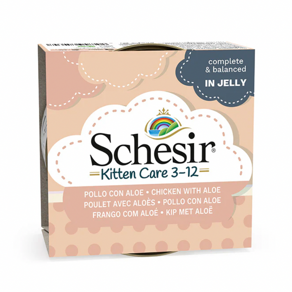 Schesir Kitten Care - Can In Jelly 3-12 Chicken with Aloe Wet Food