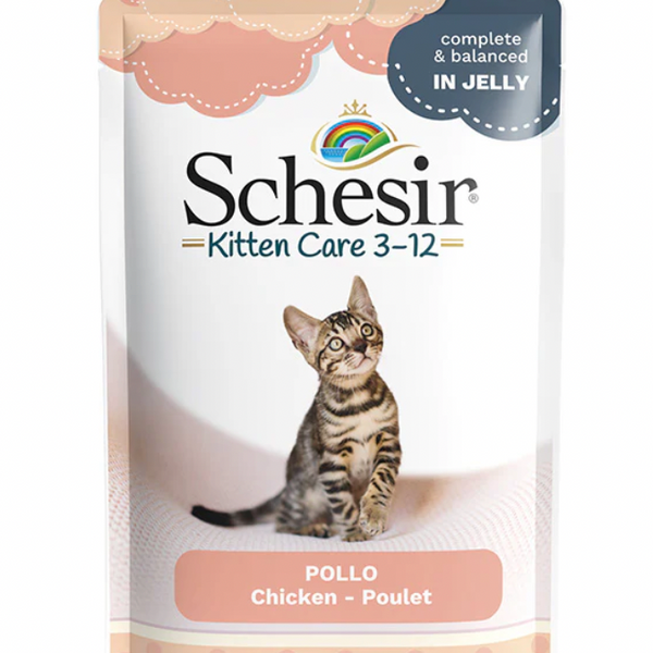 Schesir Kitten Care - Pouch In Jelly 3-12 Chicken Wet Food