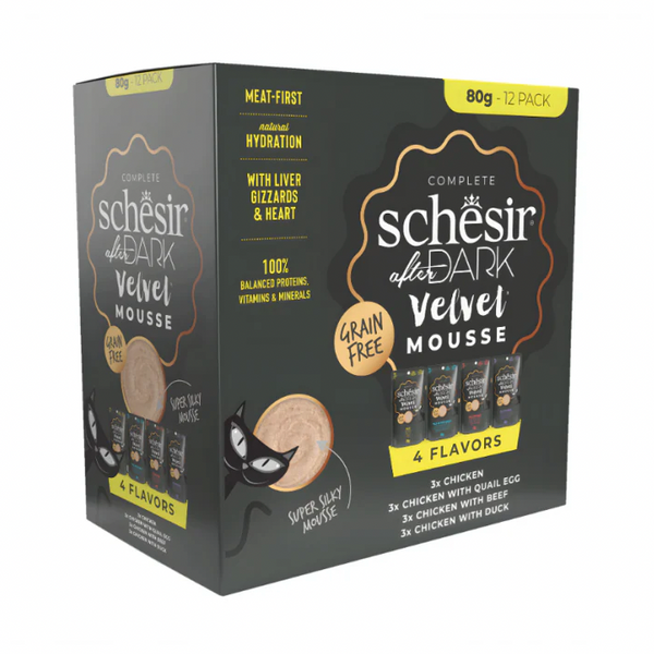 Schesir After Dark Velvet Mousse In Broth Variety Pack For Cat