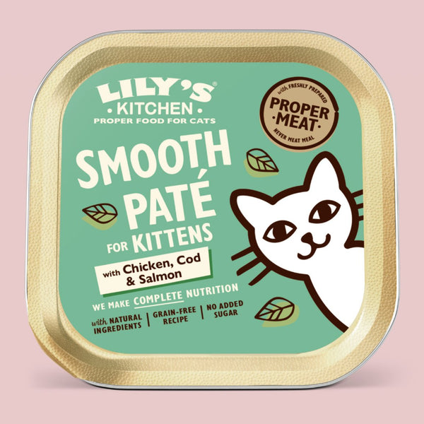 Lily's kitchen smooth pate chicken and cod with salmon canned kitten food