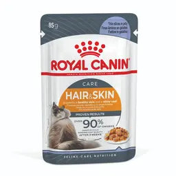 Royal Canin Hair & Skin Adult Wet Cat Food in jelly